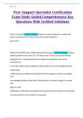 Peer Support Specialist Certification Exam Study Guide&vert; Comprehensive Key Questions With Verified Solutions