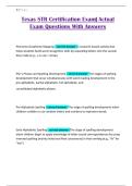 Texas STR Certification Exam&vert; Actual Exam Questions With Answers