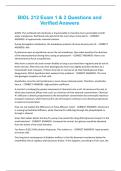 BIOL 212 Exam 1 & 2 Questions and Verified Answers