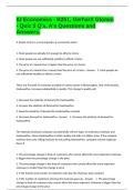 IU Economics - B251&comma; Gerhard Glomm - Quiz 5 Q's&comma; A's Questions and Answers&period;