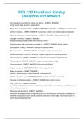 BIOL 212 Final Exam Kukday Questions and Answers