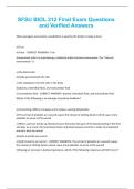 SFSU BIOL 212 Final Exam Questions and Verified Answers