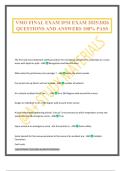 VMO FINAL EXAM IFSI EXAM 2025&sol;2026 QUESTIONS AND ANSWERS 100&percnt; PASS