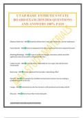 UTAH BASIC ESTHETICS STATE BOARD EXAM 2025&sol;2026 QUESTIONS AND ANSWERS 100&percnt; PASS