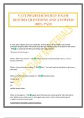 VATI PHARMACOLOGY EXAM 2025&sol;2026 QUESTIONS AND ANSWERS 100&percnt; PASS