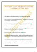WGU D096 EXAM 2025&sol;2026 QUESTIONS AND ANSWERS 100&percnt; PASS
