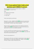 VRU Exam updated Study Guide actual  questions and CORRECT answers