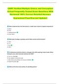 CAMT Verified Multiple Choice and Conceptual  Actual Frequently Tested Exam Questions With  Reviewed 100&percnt; Correct Detailed Answers  Guaranteed Pass&excl;&excl;Current Update&excl;&excl; 