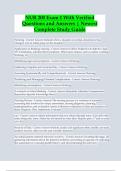 NUR 200 Exam 1 With Verified  Questions and Answers &vert; Newest  Complete Study Guide 