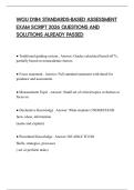 WGU D184 STANDARDS-BASED ASSESSMENT EXAM SCRIPT 2026 QUESTIONS AND SOLUTIONS ALREADY PASSED