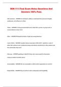 BSN 111 Final Exam Notes Questions And Answers 100&percnt; Pass 