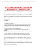 ATI EXAM -1 &lpar;MED SURG&period;&rpar; QUESTIONS WITH CORRECT ANSWERS 2025&period;