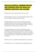 WGU D265 CRITICAL THINKING REASON AND EVIDENCE PRACTICE EXAM 2026 VERIFIED QUESTIONS AND ANSWERS