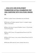 WGU D276 WEB DEVELOPMENT FOUNDATIONS ACTUAL EXAMINATION TEST 2026 QUESTIONS WITH SOLUTIONS GRADED A&plus;