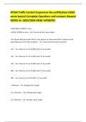 ATSSA Traffic Control Supervisor Re-certification (With some basics) Complete Questions and answers Newest RATED A+ 2025/2026 NEW! UPDATED