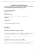 NRSG 2300 UNIT 8 QUESTIONS AND ANSWERS