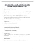 EMT MODULE 5 EXAM QUESTIONS WITH CORRECT ANSWERS 2025-2026
