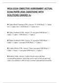 WGU D334 OBJECTIVE ASSESSMENT ACTUAL EXAM PAPER 2026 QUESTIONS WITH SOLUTIONS GRADED A&plus;