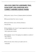 WGU D334 OBJECTIVE ASSESSMENT FINAL EXAM SCRIPT 2026 QUESTIONS WITH CORRECT ANSWERS ALREADY PASSED