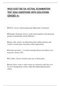 WGU D357 DEI OA ACTUAL EXAMINATION TEST 2026 QUESTIONS WITH SOLUTIONS GRADED A&plus;