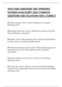 WGU D386 HARDWARE AND OPERATING SYSTEMS EXAM SCRIPT 2026 COMPLETE QUESTIONS AND SOLUTIONS 100&percnt; CORRECT