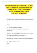 EVM 101 FINAL EXAM STUDY GUIDE  2026 COMPLETE QUESTIONS WITH  CORRECT DETAILED ANSWERS &vert;&vert;  100&percnt; GUARANTEED PASS  <LATEST VERSION> 