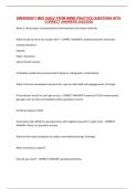 EMERGENCY MED SHELF FROM NBME PRACTICE QUESTIONS WITH CORRECT ANSWERS 2025-
