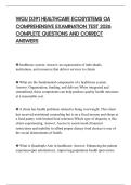 WGU D391 HEALTHCARE ECOSYSTEMS OA COMPREHENSIVE EXAMINATION TEST 2026 COMPLETE QUESTIONS AND CORRECT ANSWERS