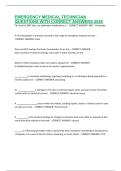 EMERGENCY MEDICAL TECHNICIAN QUESTIONS WITH CORRECT ANSWERS 2025&period;