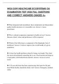 WGU D391 HEALTHCARE ECOSYSTEMS OA EXAMINATION TEST 2026 FULL QUESTIONS AND CORRECT ANSWERS GRADED A&plus;