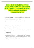 NRSG 2350 FINAL EXAM STUDY  GUIDE 2026 COMPLETE QUESTIONS  WITH CORRECT DETAILED ANSWERS  &vert;&vert; 100&percnt; GUARANTEED PASS  <LATEST VERSION> 