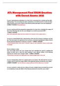 ATI Management Final EXAM Questions with Correct Answer 2025