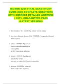 MICROB 3200 FINAL EXAM STUDY  GUIDE 2026 COMPLETE QUESTIONS  WITH CORRECT DETAILED ANSWERS  &vert;&vert; 100&percnt; GUARANTEED PASS  <LATEST VERSION> 