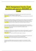 HESI Management Practice Exam &vert; Verified Questions and Answers &lpar;Latest A&plus; Grade&comma; 2024&sol;2025&rpar;