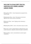 WGU D487 OA EXAM SCRIPT 2026 FULL QUESTIONS WITH VERIFIED ANSWERS ALREADY PASSED