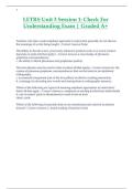 LETRS Unit 3 Session 1&colon; Check For  Understanding Exam &vert; Graded A&plus; 