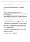MMC 3420 FINAL EXAM PART 1 QUESTIONS