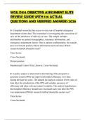 WGU D514 OBJECTIVE ASSESSMENT ELITE REVIEW GUIDE WITH 126 ACTUAL QUESTIONS AND VERIFIED ANSWERS 2026