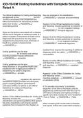 ICD-10-CM Coding Guidelines with Complete Solutions Rated A