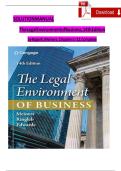Solution Manual For The Legal Environment of Business&comma; 14th Edition by Roger E&period; Meiners&comma; 2024&comma; All-Chapters 1 - 22 Complete Guide&period;