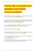 Fortinet NSE 4 Comprehensive Questions with Verified Answers Graded A&plus;