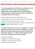 ACLS Practice Test &lpar;Latest 2025 &sol; 2026 &rpar; Actual Questions and Answers 100&percnt; Correct