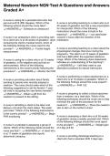 Maternal Newborn NGN Test A Questions and Answers Graded A&plus;