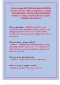 NURS 251 Pharmacology Final Exam Study Guide & Practice Questions