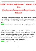 ACLS Practical Application - Section 3 of 3 in Pre-Course Assessment &lpar;Latest 2025 &sol; 2026 &rpar; Actual Questions and Answers 100&percnt; Correct