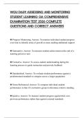 WGU D659 ASSESSING AND MONITORING STUDENT LEARNING OA COMPREHENSIVE EXAMINATION TEST 2026 COMPLETE QUESTIONS AND CORRECT ANSWERS