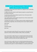 C365 Pre-Assessment Questions with Accurate Answers