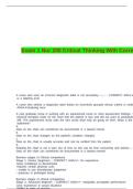  Exam 1 Nur 200 Critical Thinking With Correct Rationales