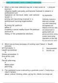 NUR 200 EXAM 1 WITH CORRECT ANSWERS