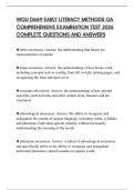 WGU D669 EARLY LITERACY METHODS OA COMPREHENSIVE EXAMINATION TEST 2026 COMPLETE QUESTIONS AND ANSWERS